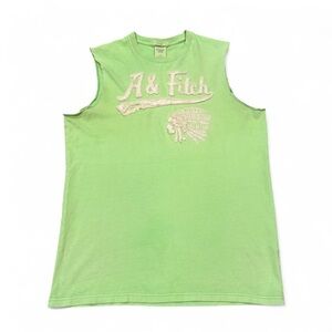 Vintage Abercrombie & Fitch Embroidered Muscle Tee Y2K Era